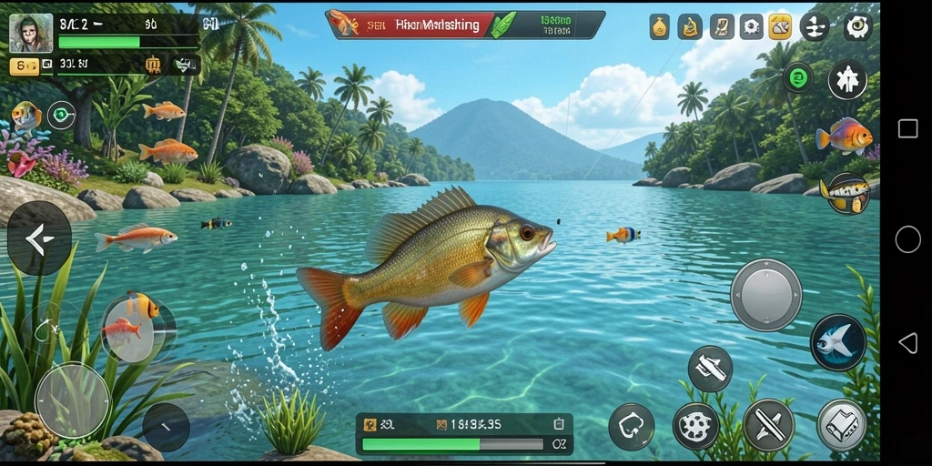 Screenshot tampilan gameplay memancing yang menakjubkan di 33L.