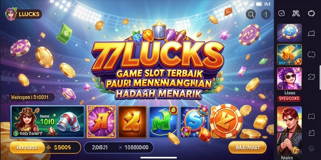 Screenshot gameplay <strong>77LUCKS</strong> menampilkan keseruan dan fitur unik slot.