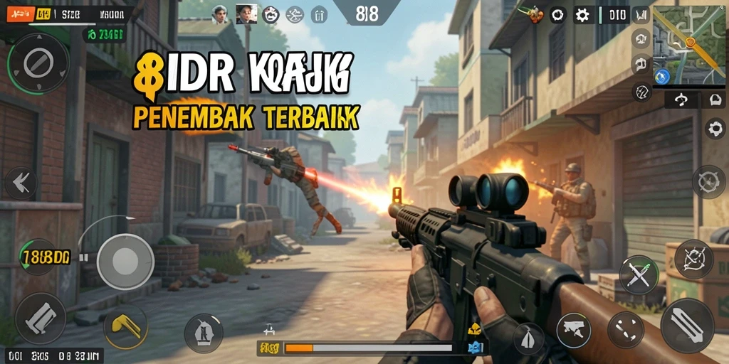 Tampilan aksi seru di dalam game FPS 888IDR.