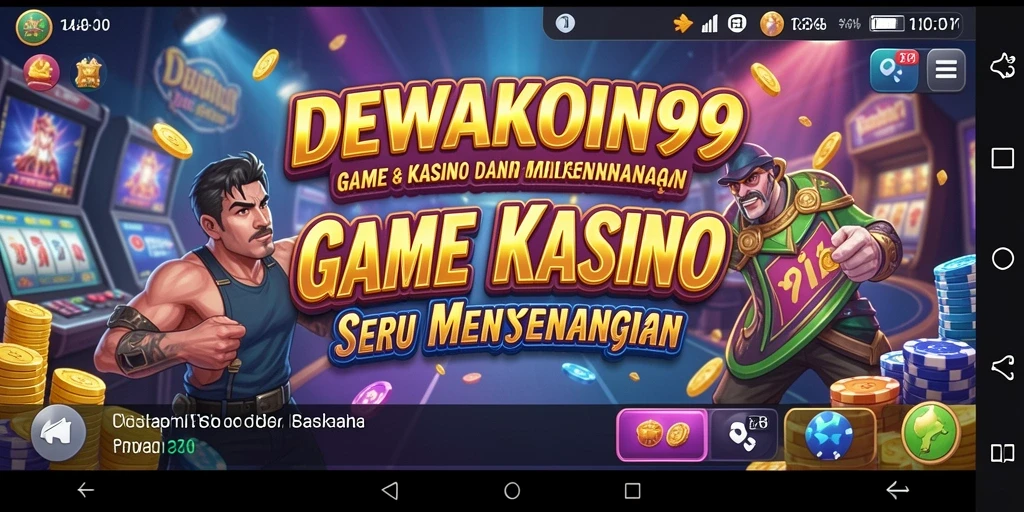Gameplay DEWAKOIN99 yang menarik dan penuh warna dalam suasana Kasino.