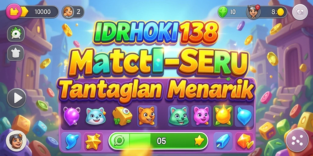 Tampilan menawan gameplay seru Match-3 IDRHOKI138.