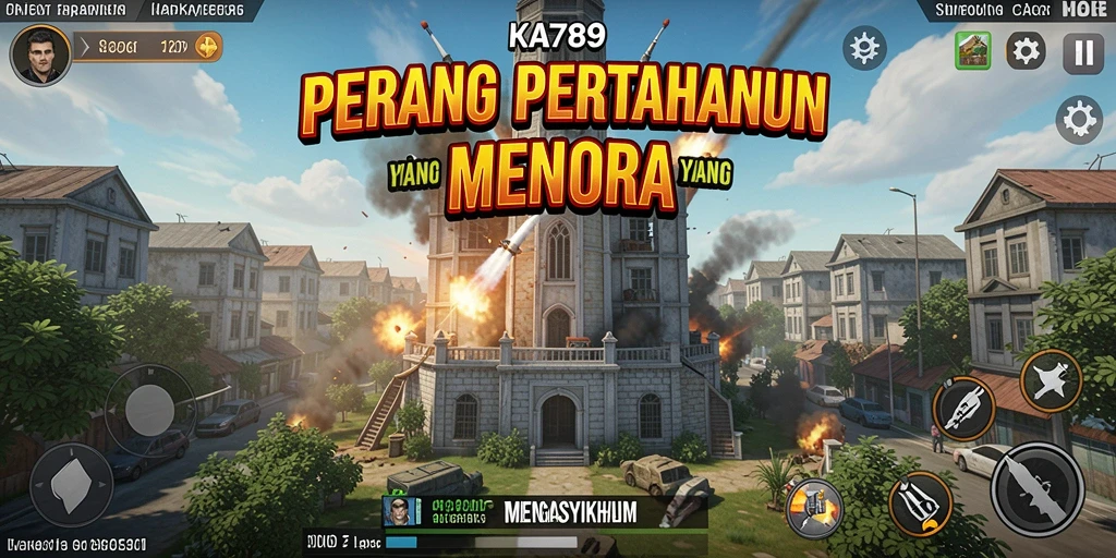Tampilan gameplay seru di KA789 dengan strategi menara yang menakjubkan.
