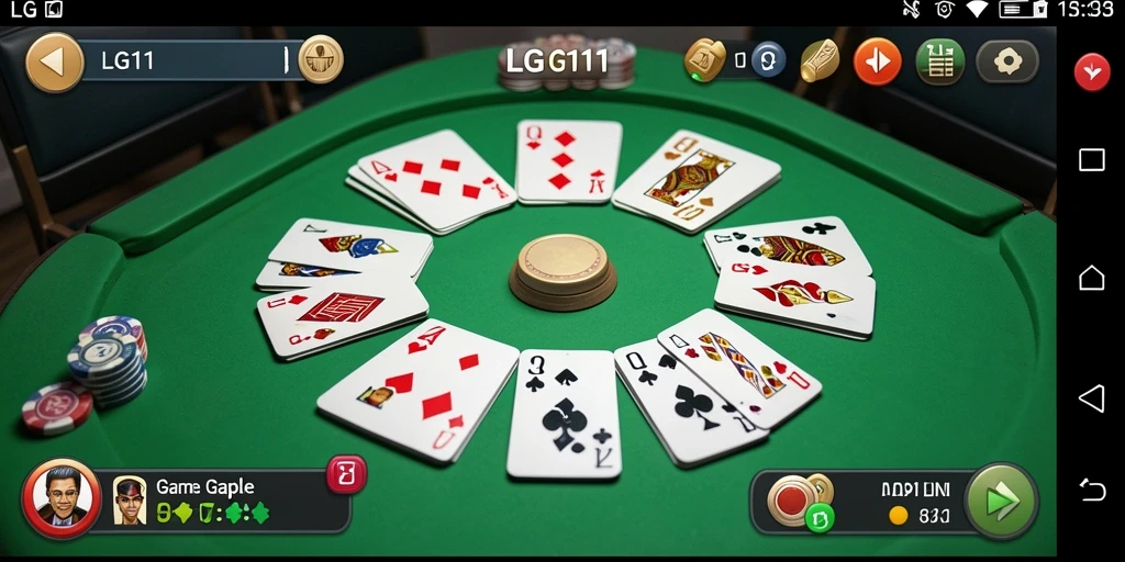 Screenshot game LG111 menampilkan keseruan bermain Gaple.