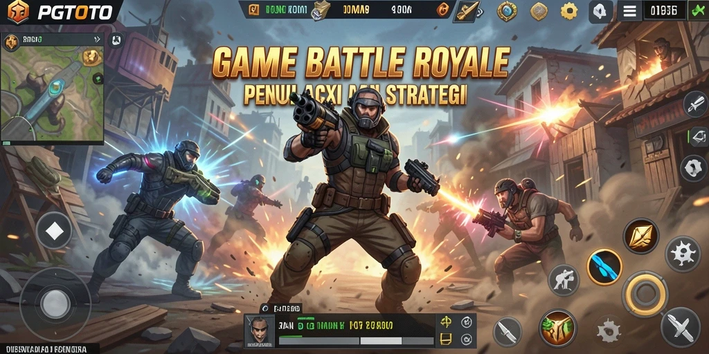 Tangkapan layar PGTOTO menampilkan aksi pertempuran di arena Battle Royale.