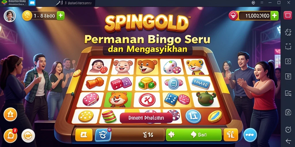Tampilan gameplay SPINGOLD yang menarik dan penuh warna.